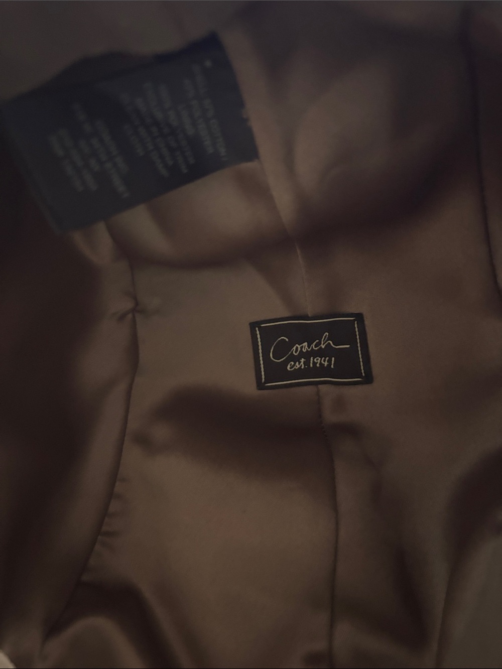 Coach Brown Signature Canvas Bucket Hat with Leather Trim - Picture 4 of 4